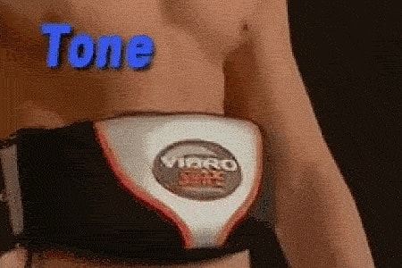 Man wearing a toning belt for fitness.
