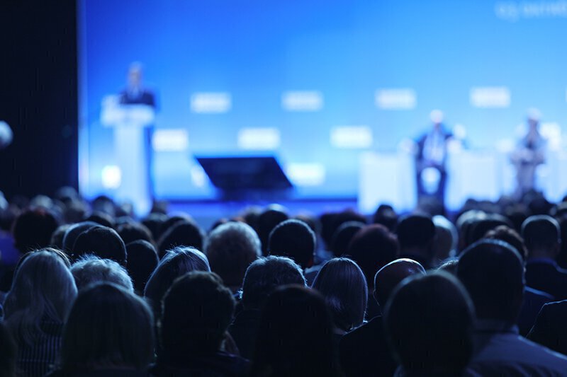 Crowd of people at gathering