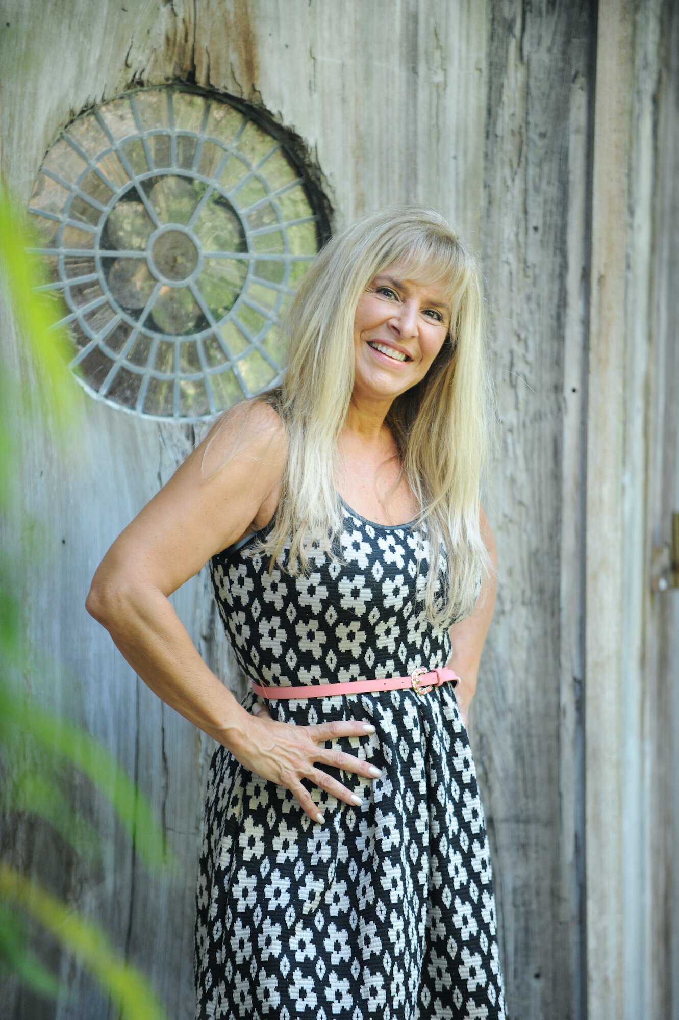 Dr. Alan Durkin's facelift patient in a dress