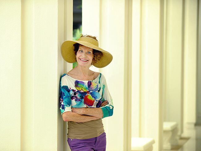 Vero Beach facelift patient wearing a hat