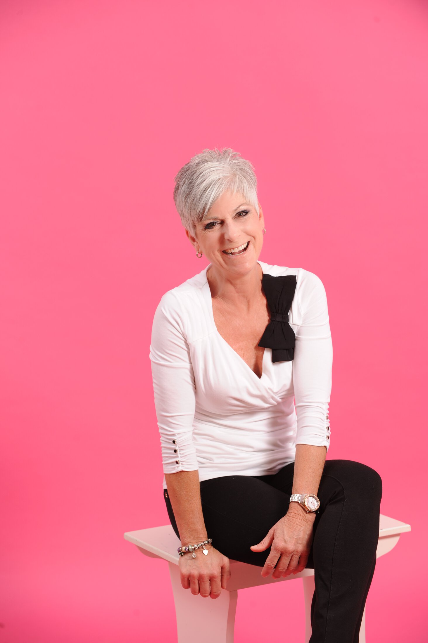 Vero Beach breast implant revision patient laughing