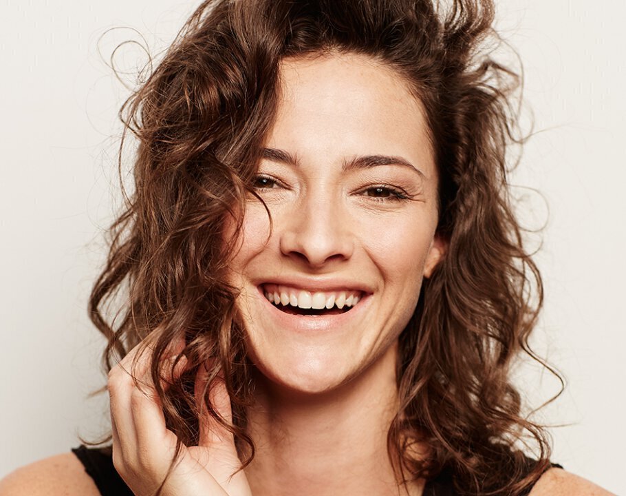 Beautiful facelift model smiling