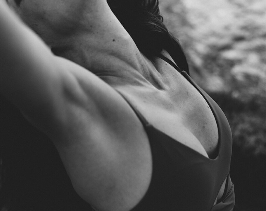 Vero Beach breast augmentation model in a top