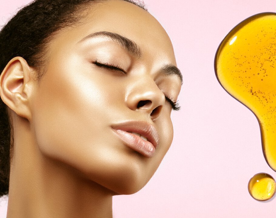 Beautiful anti-aging model with smooth skin